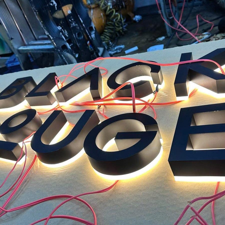 Chữ inox vàng xước