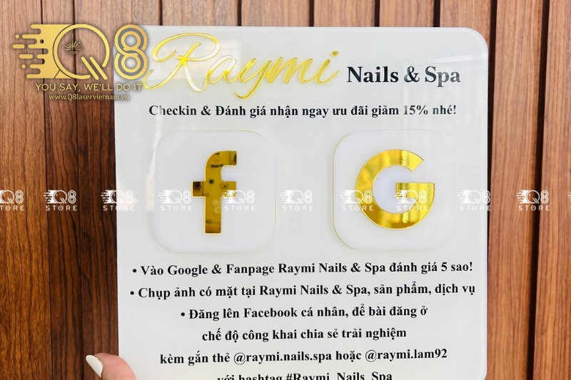 Chữ inox vàng xước không LED bền đẹp