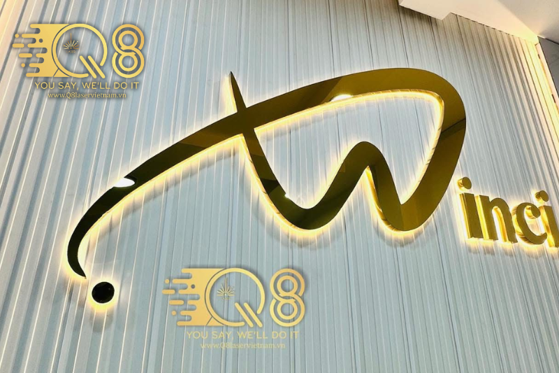 Chữ Inox Vàng Xước Phù Hợp Nhiều Mô Hình Kinh Doanh