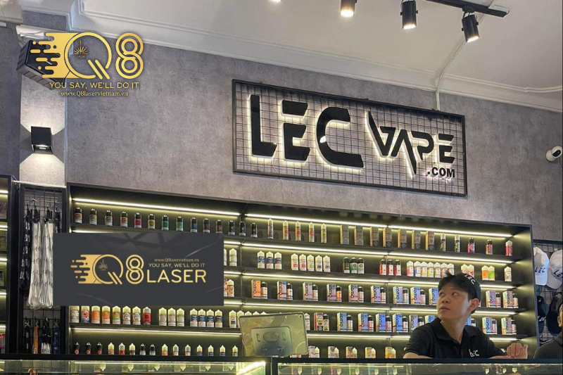 Gia công chữ inox trắng xước