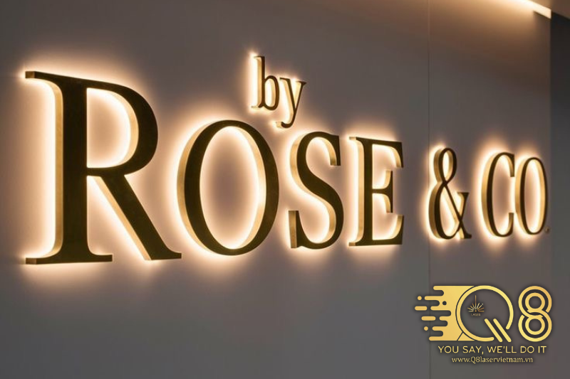 Gia công chữ inox vàng gương sáng chân theo yêu cầu