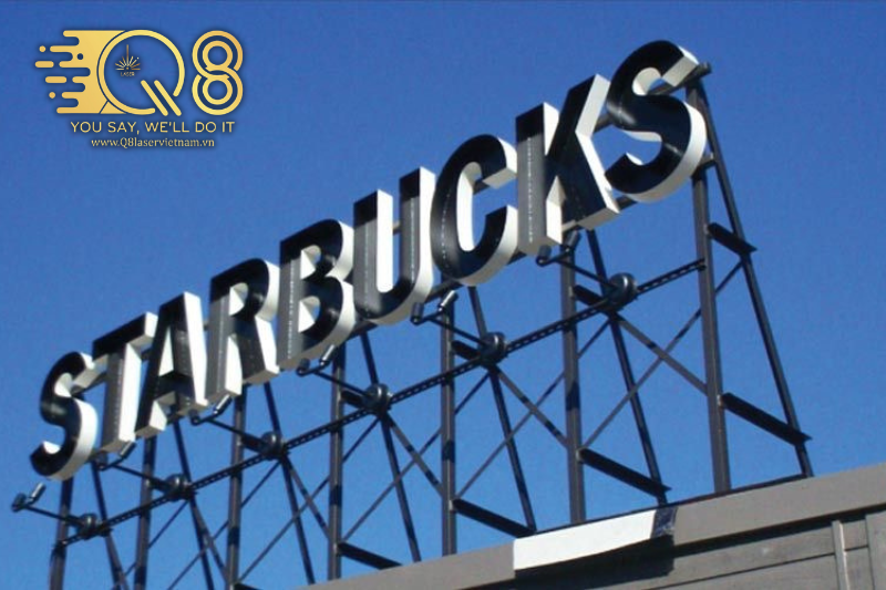 Mẫu chữ inox đen bóng sang trọng cho showroom