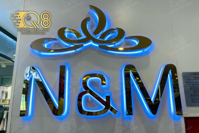 Mẫu chữ inox trắng bóng cao cấp