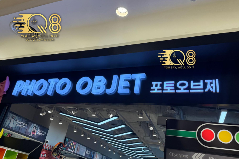 Mẫu chữ inox trắng xước nổi