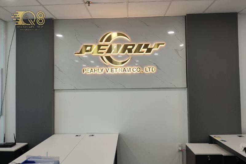 Mẫu chữ inox vàng hồng tinh xảo