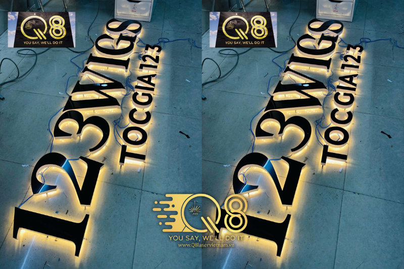 Mẫu chữ nổi inox đẹp cho bảng hiệu thương hiệu