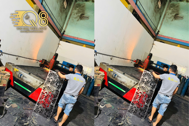 Quy trình gia công chữ inox trắng xước đẹp sang 