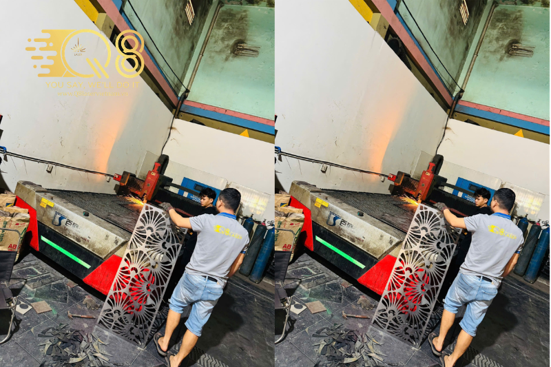 Thiết kế chữ inox trắng nổi