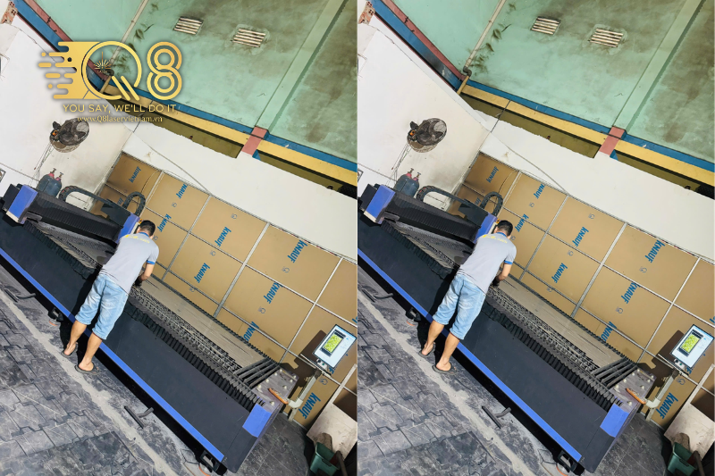 Thiết kế chữ inox trắng xước